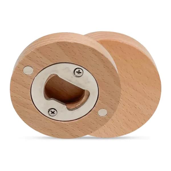 Runde Flaschenöffner aus Holz