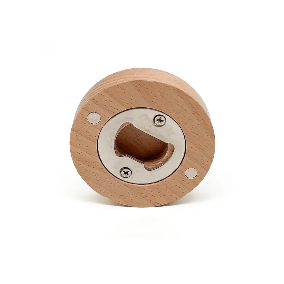 Flaschenöffner rund aus Holz