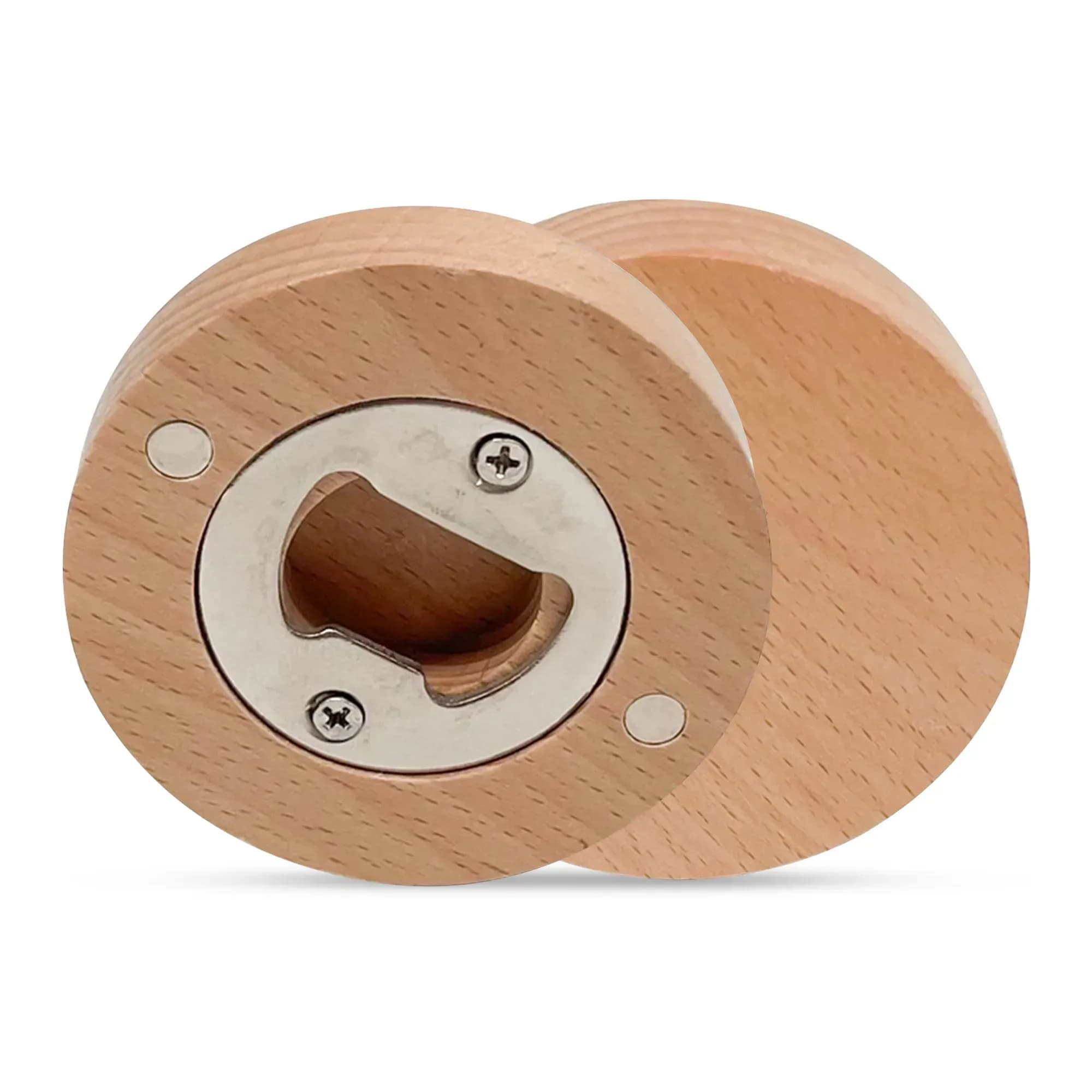 Runde Flaschenöffner aus Holz