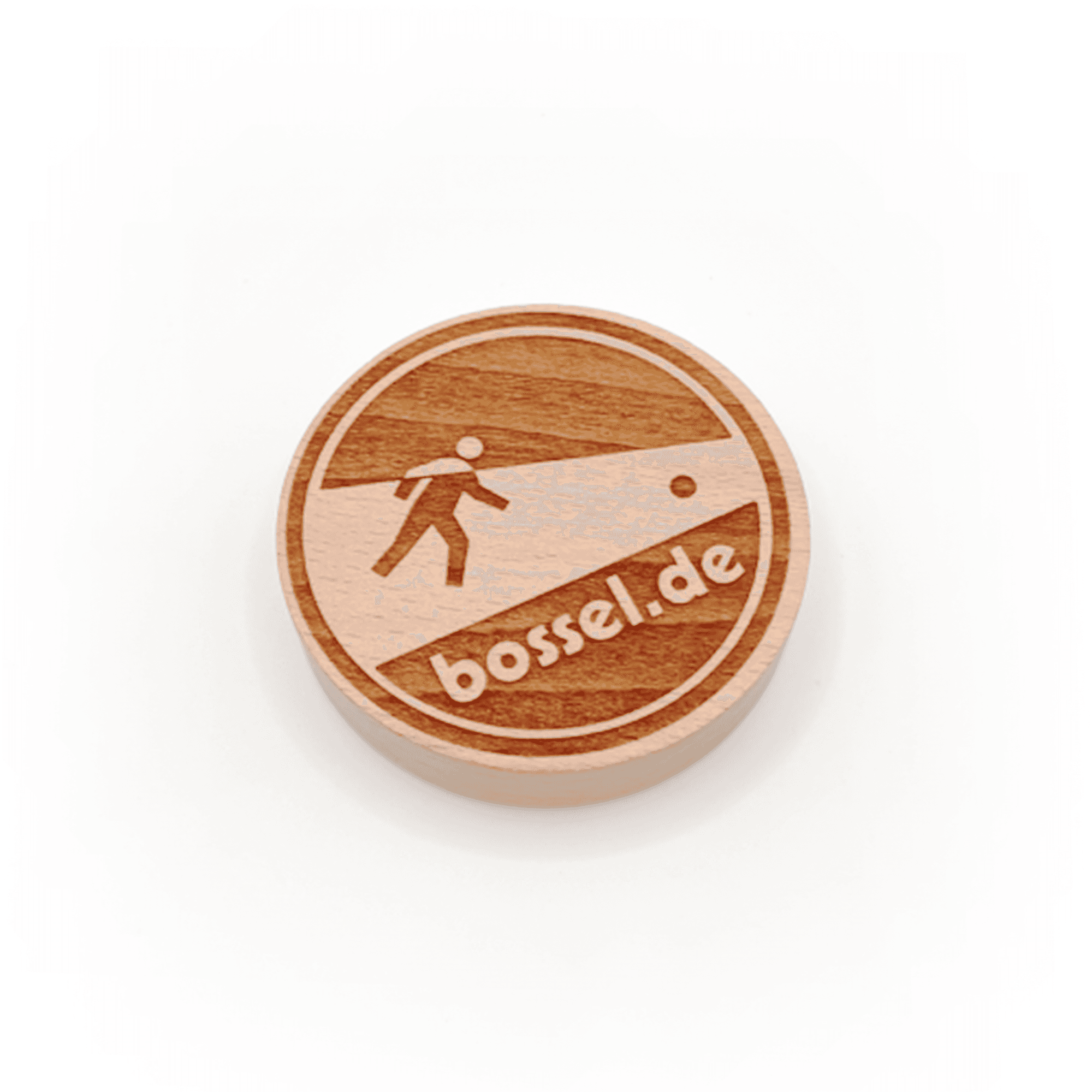 Runder Flaschenöffner aus Holzmit Gravur individuell gestaltbar