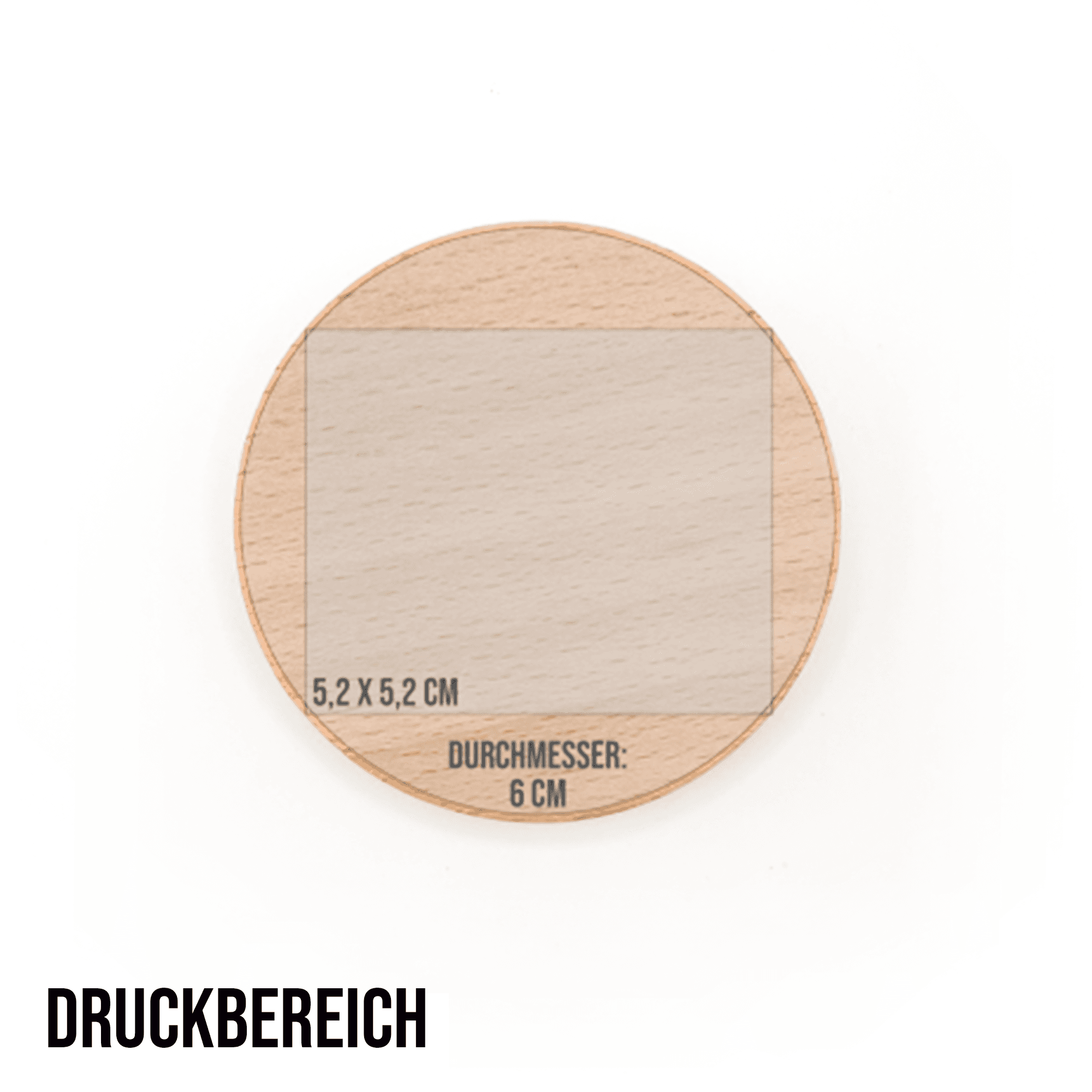 Runder Flaschenöffner aus Holzmit Gravur individuell gestaltbar